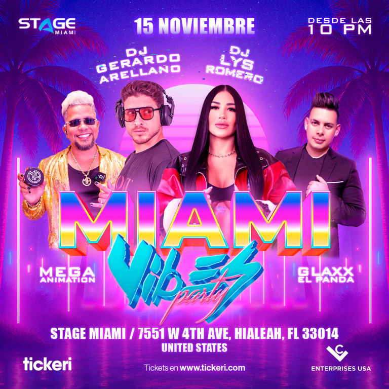 Event - MIAMI VIBES PARTY  - Hialeah, FL - Sat, November 15, 2025} | concert tickets