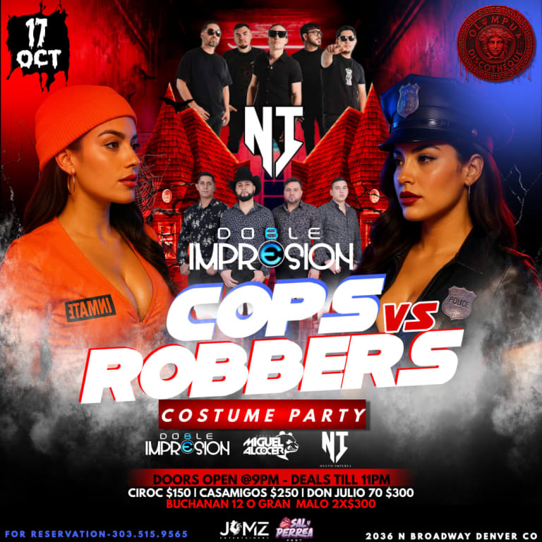 Event - COPS VS ROBBERS COSTUME PARTY - Denver, Colorado - October 17, 2025 | concert tickets