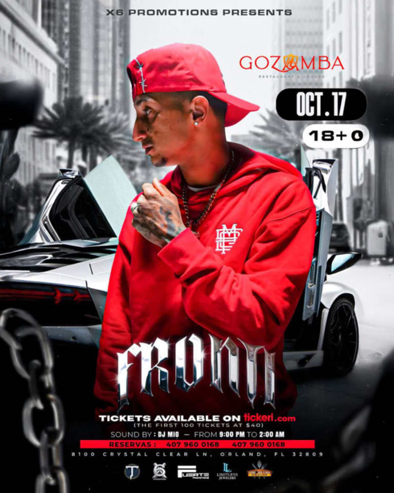 Event - X6 Presenta a Fronti @ Gozamba - Orlando, FL - Fri, October 17, 2025} | concert tickets
