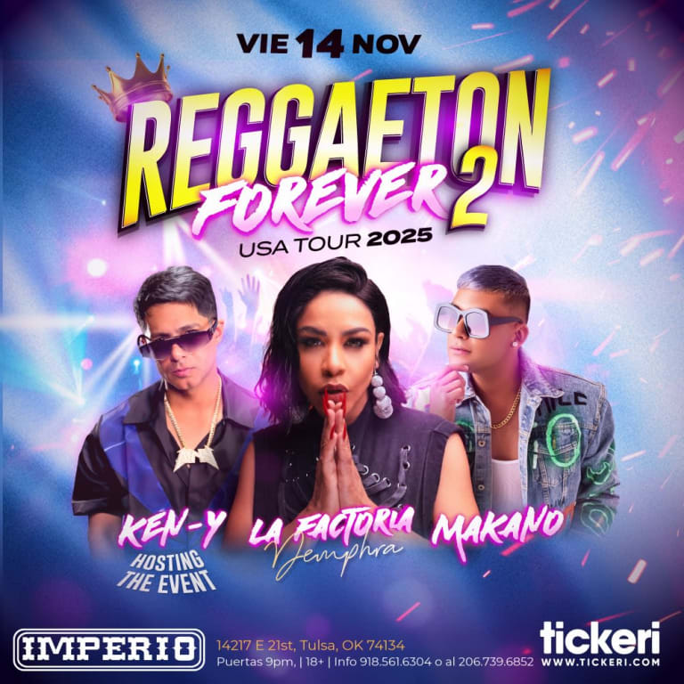 Event - KEN-Y, LA FACTORIA Y MAKANO EN VIVO EN TULSA - Tulsa, Oklahoma - November 14, 2025 | concert tickets