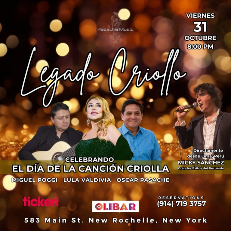 Event - Pasache Music DDLCC - LEGADO CRIOLLO - Olibar Peruvian Cuisine, New Rochelle, New York - New Rochelle, New York - October 31, 2025 | concert tickets