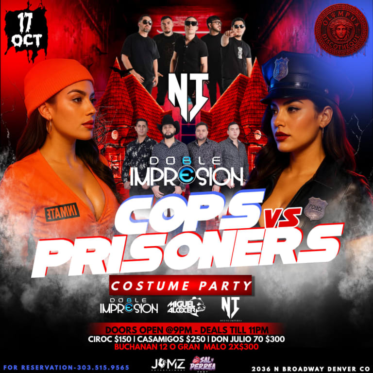 Event - COPS VS PRISONERS COSTUME PARTY - Denver, CO - Fri, October 17, 2025} | concert tickets