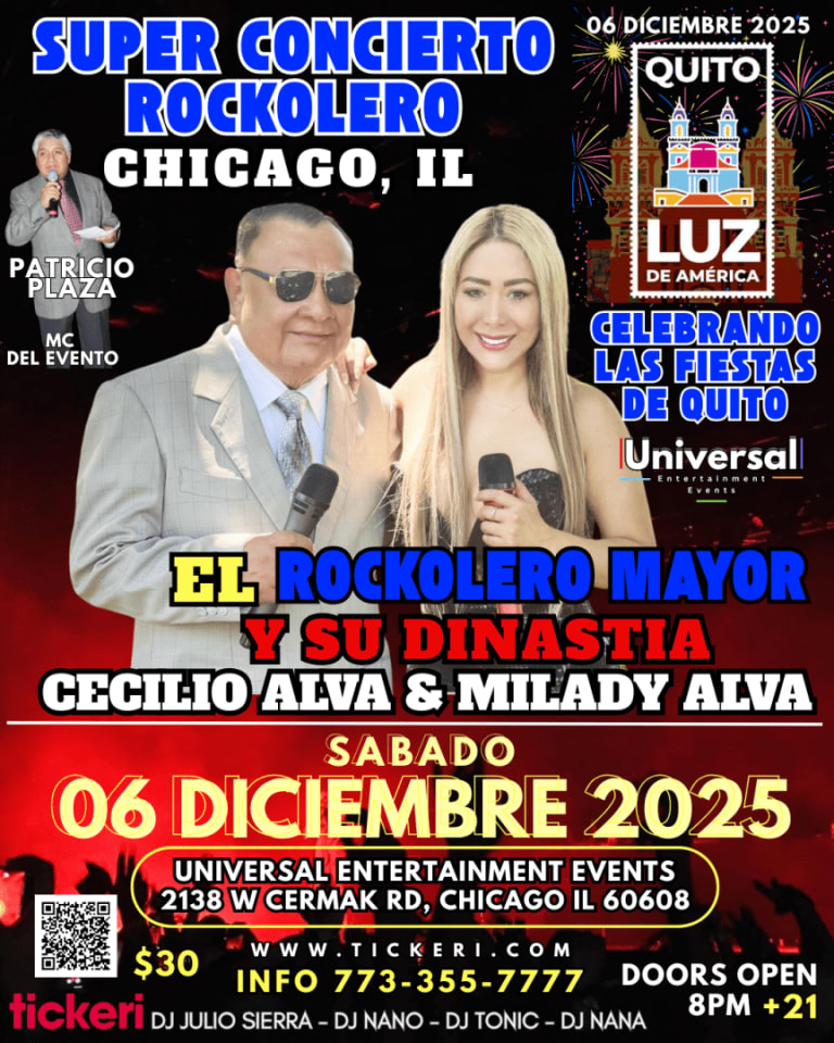 Event - Concierto Rokolero Cecilio Alva y Su Dinastia - Chicago, IL - Sat, December 6, 2025} | concert tickets