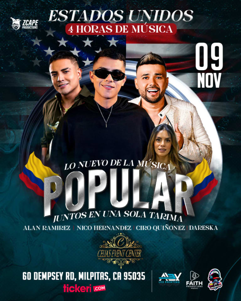 Event - Nico Hernandez POPULAR - Milpitas, CA - Sun, November 9, 2025} | concert tickets