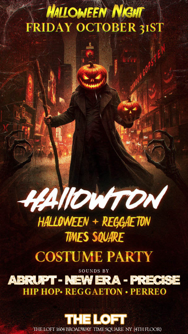 Event - Hallowton Costume Party At The Loft on Times Square - New York, NY - vie, 31 de octubre de 2025} | concert tickets
