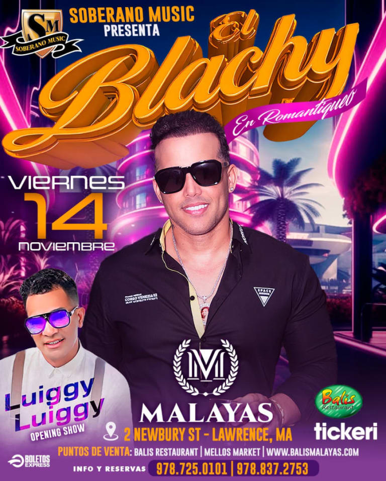 Event - El Blachy Unica Presentacion En Massachusetts - Lawrence, MA - vie, 14 de noviembre de 2025} | concert tickets