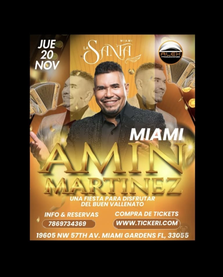 Event - AMIN MARTINEZ EL CHICHE ORIGINAL en Miami FL - Miami Gardens, FL - jue, 20 de noviembre de 2025} | concert tickets