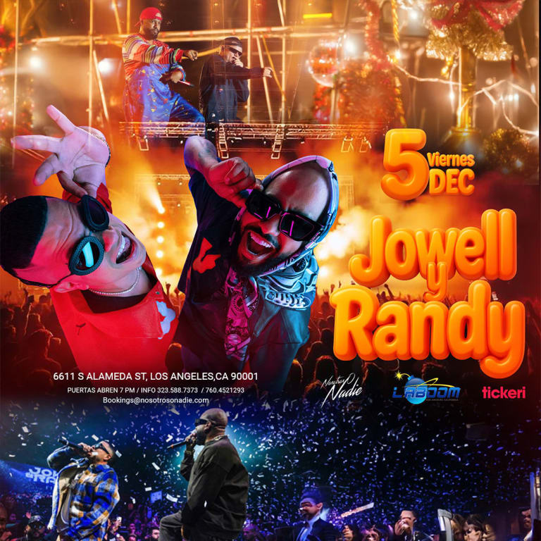 Event - Jowell Y Randy  - Los Angeles, CA - vie, 5 de diciembre de 2025} | concert tickets