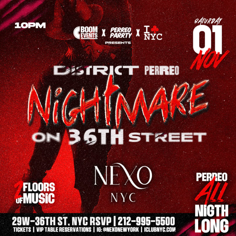Event - 11/01 HALLOWEEN NIGHTMARE ON 36TH STREET @ NEXO - New York, NY - sáb, 1 de noviembre de 2025} | concert tickets