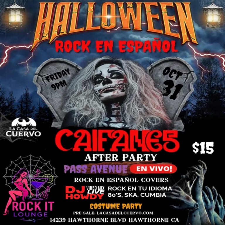 Event - Caifanes After Party y Halloween Costume Party En Hawthorne Live Music And Djs - Hawthorne, California - October 31, 2025 | concert tickets