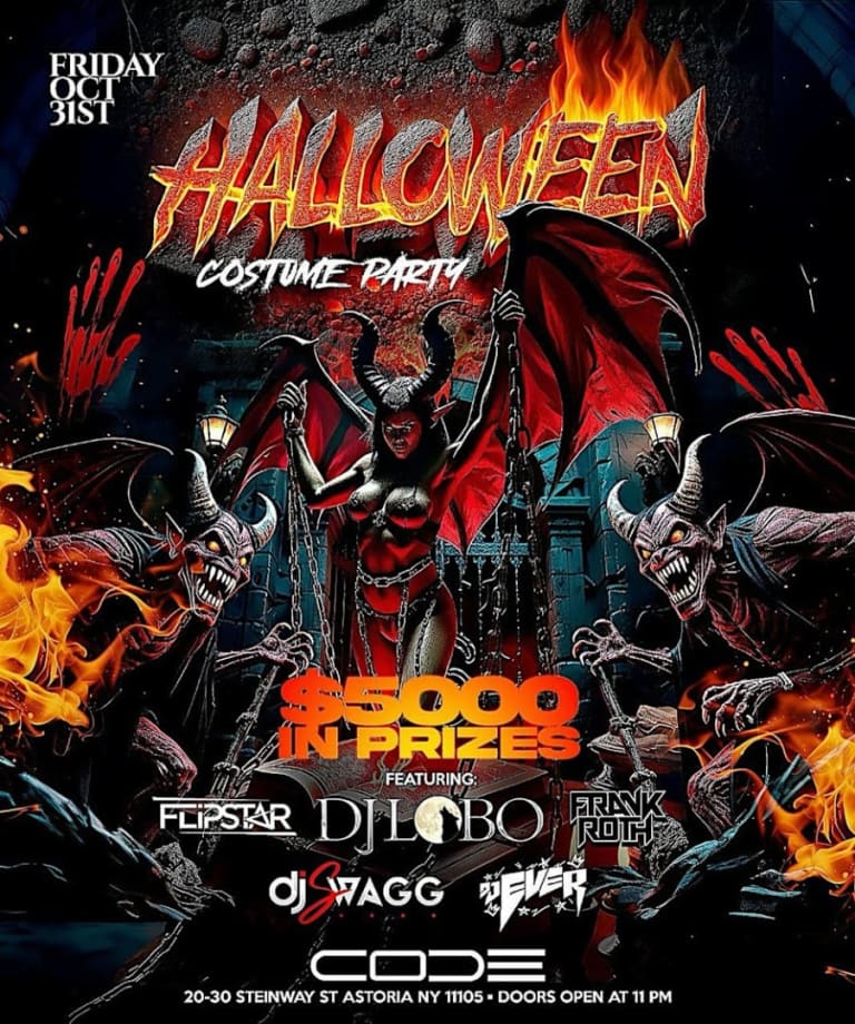 Event - Halloween Costume Party At Code Astoria - Astoria, NY - Fri, October 31, 2025} | concert tickets