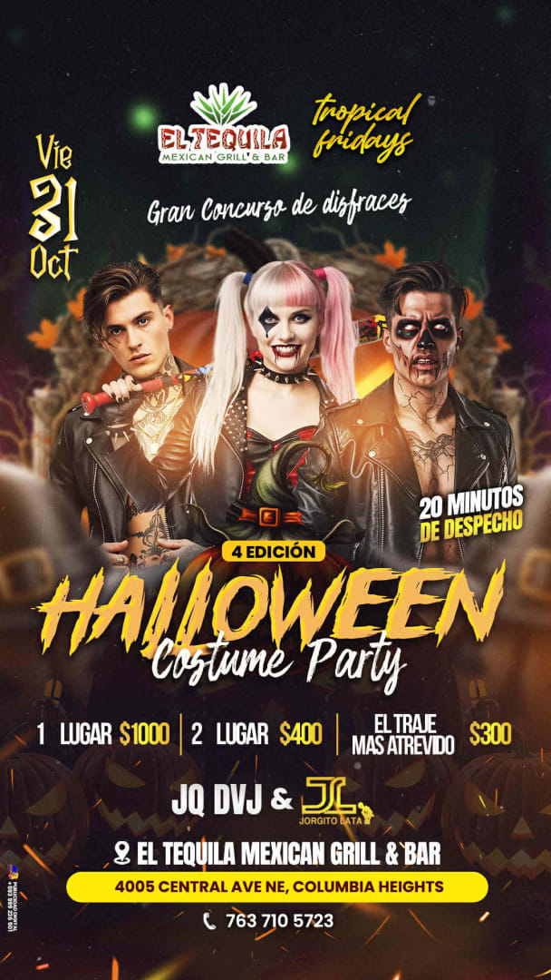 Event - EL TEQUILA Halloween costume party - Columbia Heights, Minnesota - October 31, 2025 | concert tickets