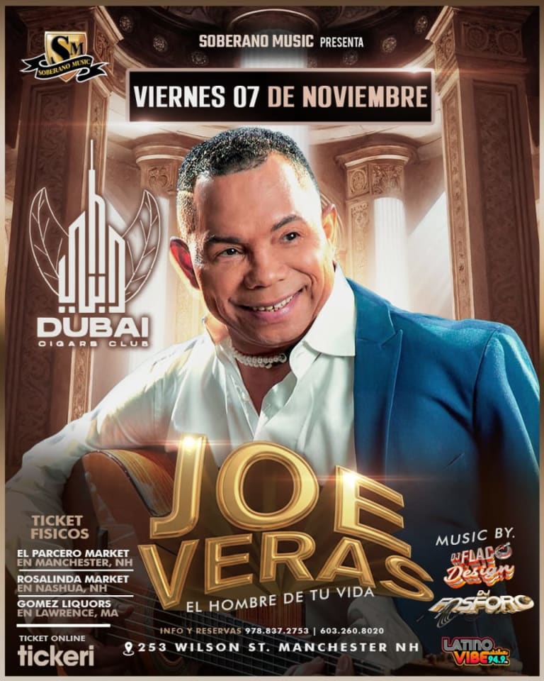 Event - Joe Veras en Concierto - Manchester, New Hampshire - November 7, 2025 | concert tickets