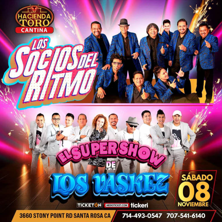 Event - Los Socios del Ritmo y El Supershow de Los Vaskez  en Santa Rosa - Santa Rosa, California - November 8, 2025 | concert tickets