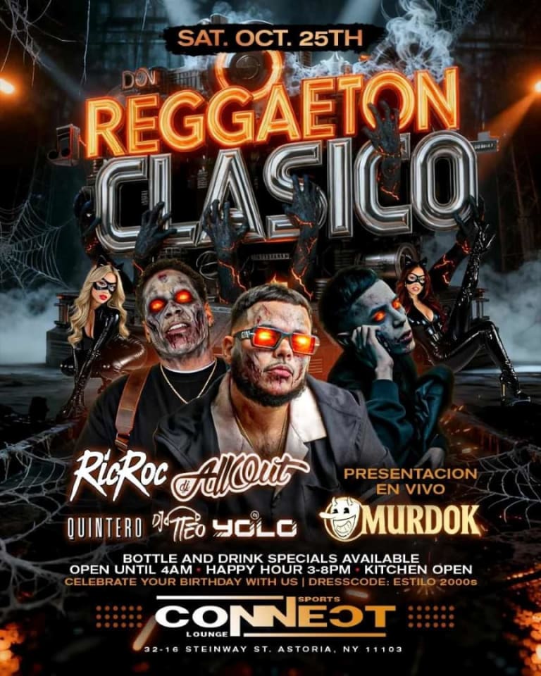 Event - Reggaeton Clasico at Connect Sports Lounge – Free Admission | Bottle Special - Astoria, New York - October 25, 2025 | concert tickets