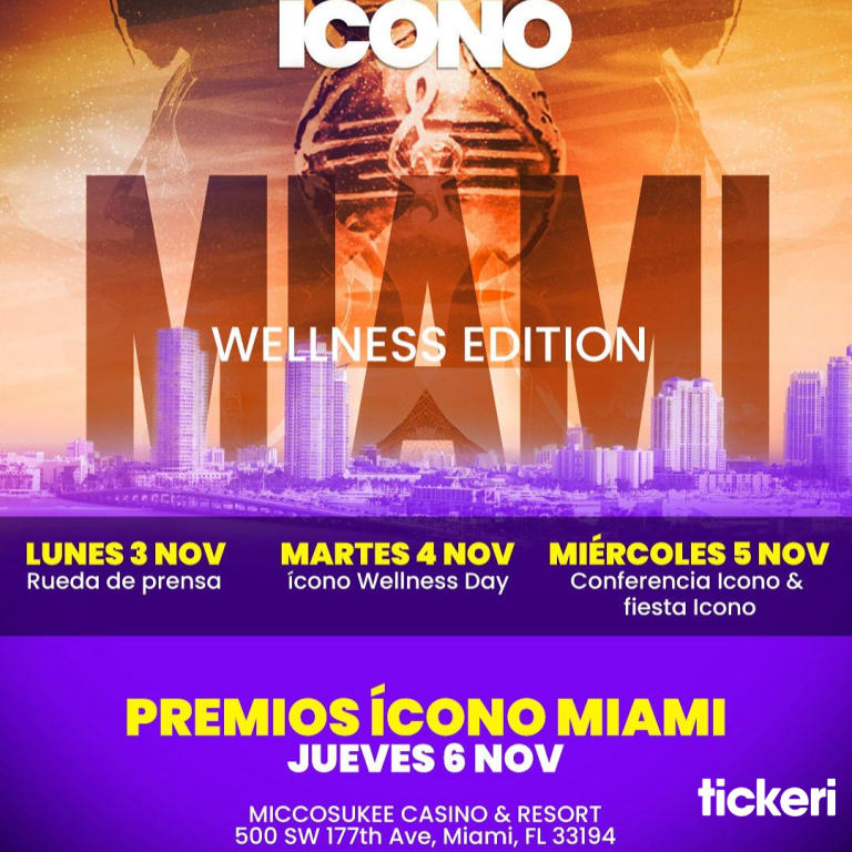 Event - PREMIOS ICONO MIAMI / ICON Talks - Miami, Florida - November 4, 2025 | concert tickets
