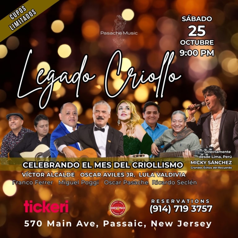 Event - Pasache Music DDLCC - LEGADO CRIOLLO - Destino Gastro Bar, Passaic, New Jersey - Passaic, NJ - sáb, 25 de octubre de 2025} | concert tickets