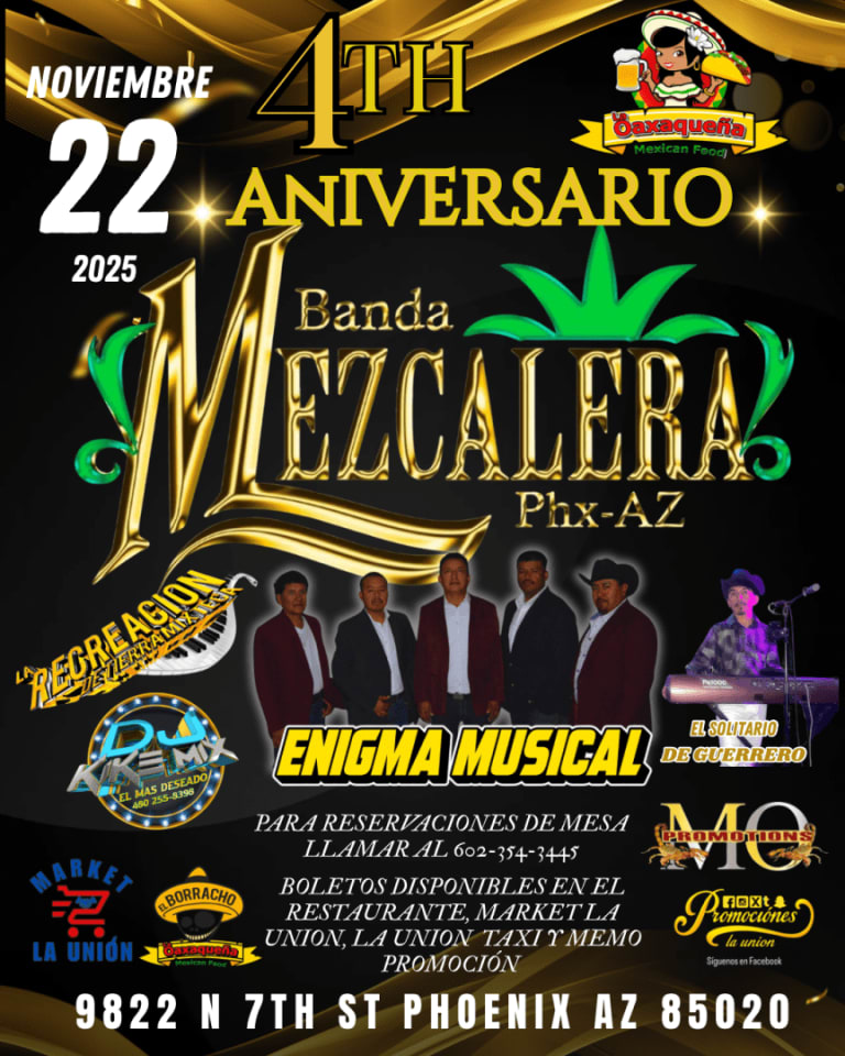 Event - 4 Aniversario  - Phoenix, AZ - sáb, 22 de noviembre de 2025} | concert tickets