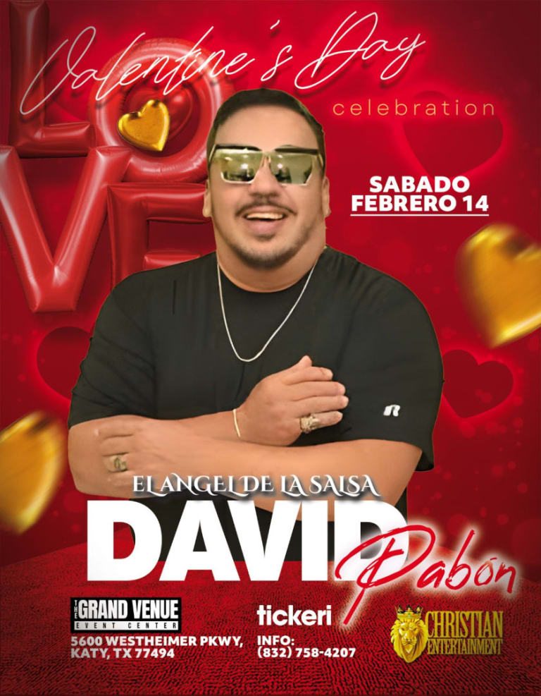 Event - DAVID PABON VALENTINE'S DAY HOUSTON  - Katy, Texas - February 14, 2026 | concert tickets