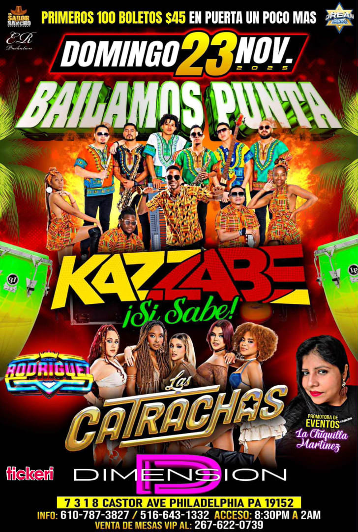 Event - Kazzabe & Las Catrachas en concierto en Philadelphia  - Philadelphia, Pennsylvania - November 23, 2025 | concert tickets