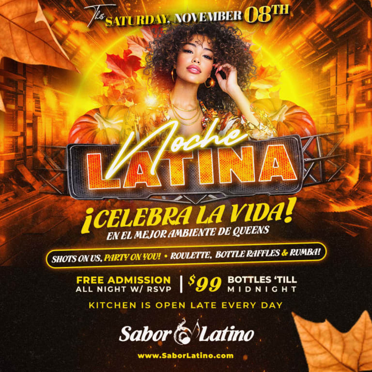 Event - NOCHE LATINA | Sabor Latino - Queens, NY - Sat, November 8, 2025} | concert tickets