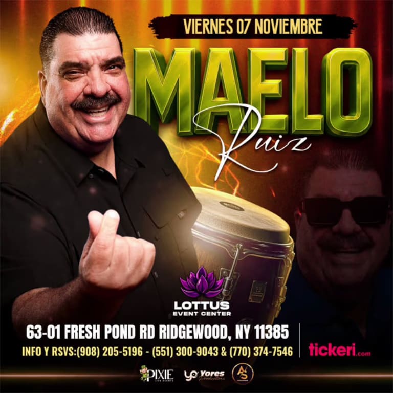 Event - MAELO RUIZ EL ROMANTICO DE LA SALSA EN CONCIERTO NEW YORK!!! - Ridgewood, New York - November 7, 2025 | concert tickets