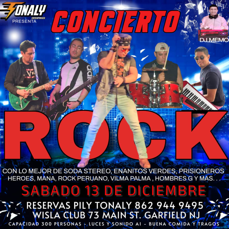 Event - Concierto Rock en tu Idioma 80s 90s   - Garfield, NJ - Sat, December 13, 2025} | concert tickets