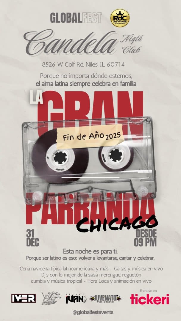 Event - PARRANDA DE FIN DE AÑO  - Niles, Illinois - December 31, 2025 | concert tickets