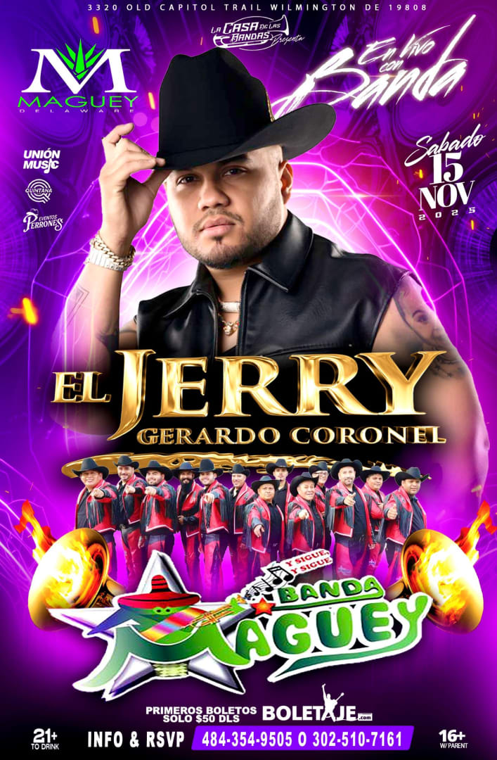 Event - EL JERRY BANDA MAGUEY - Wilmington, Delaware - November 15, 2025 | concert tickets