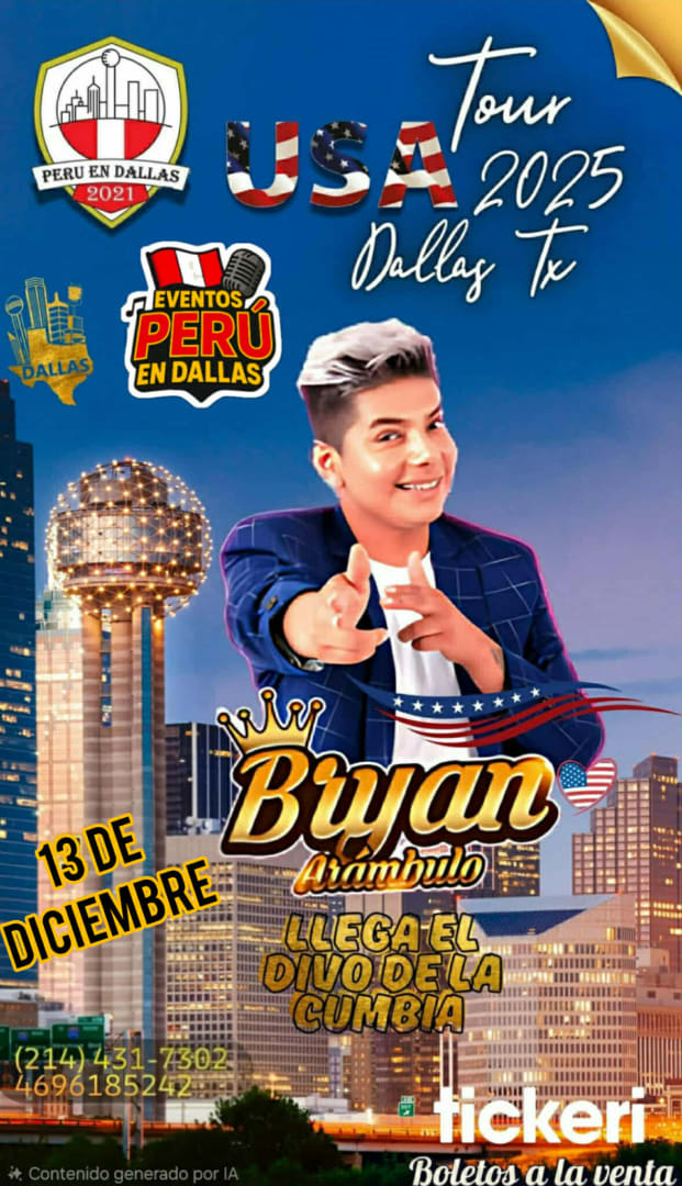 Event - bryan Arambulo El Divo de la cumbia peruana - Irving, Texas - December 13, 2025 | concert tickets