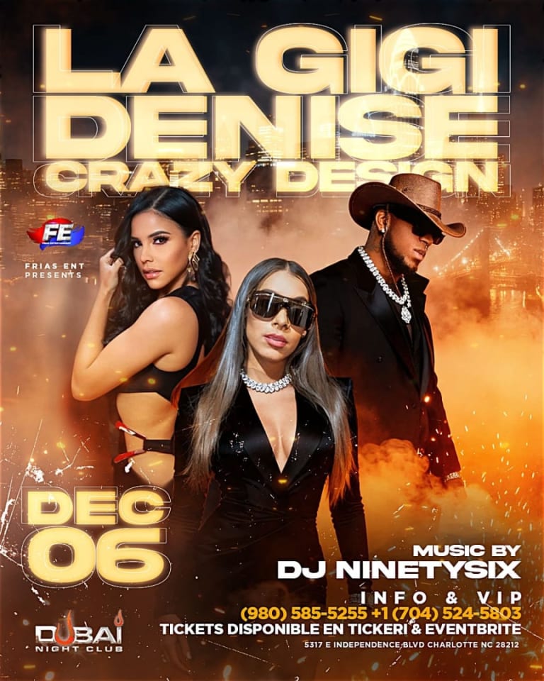 Event - Crazy design & Denise & La GIGI - Charlotte, North Carolina - December 6, 2025 | concert tickets