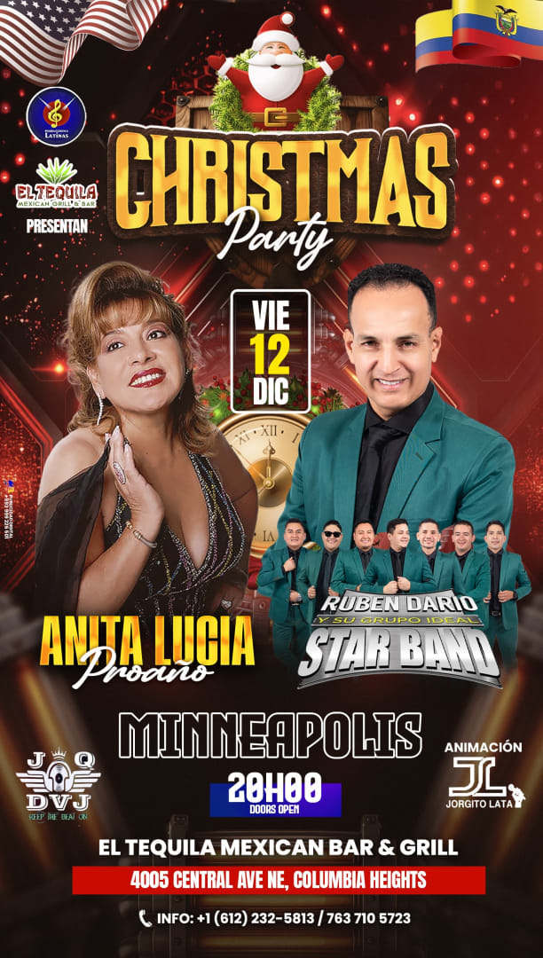 Event - RUBEN DARIO Y ANITA LUCIA PROAÑO  - Columbia Heights, Minnesota - December 12, 2025 | concert tickets