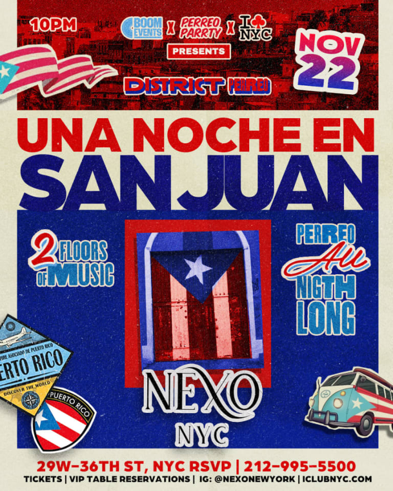 Event - Un Noche en San Juan at Nexo NYC - Latin & Reggaeton Dance Party - New York, New York - November 22, 2025 | concert tickets