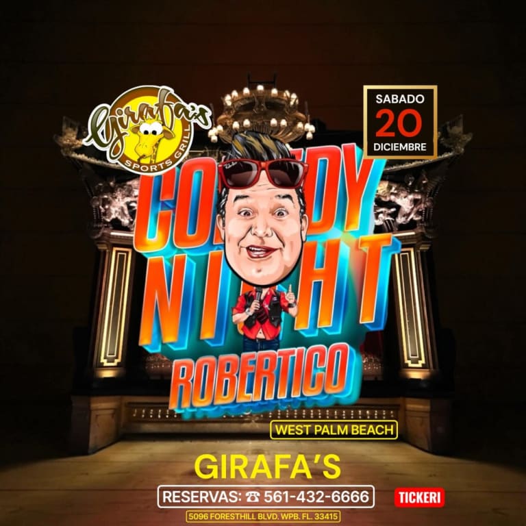 Event - ROBERTICO COMEDY SHOW en WEST PALM BEACH  - West Palm Beach, Florida - December 20, 2025 | concert tickets