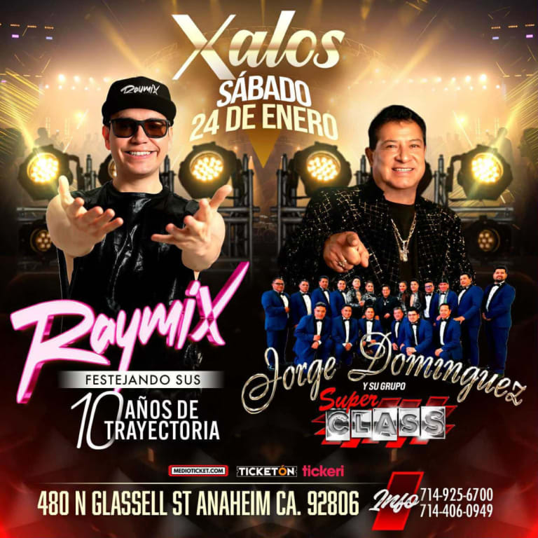 Event - Raymix y Jorge Dominguez y su grupo Super Class en Anaheim - Anaheim, California - January 24, 2026 | concert tickets