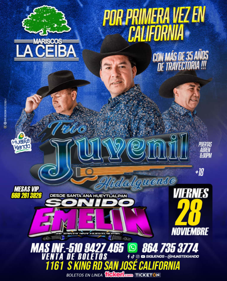 Event - TRIO JUVENIL HIDALGUENSE SAN JOSÉ CA - San Jose, California - November 28, 2025 | concert tickets