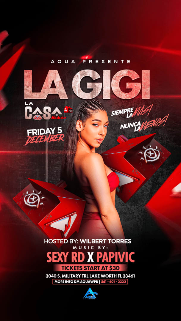 Event - La GiGi - Lake Worth Beach, Florida - December 5, 2025 | concert tickets