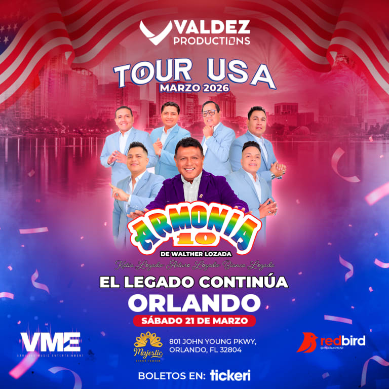Event - Armonia 10 de Walther Lozada en Orlando - Orlando, FL - sáb, 21 de marzo de 2026} | concert tickets