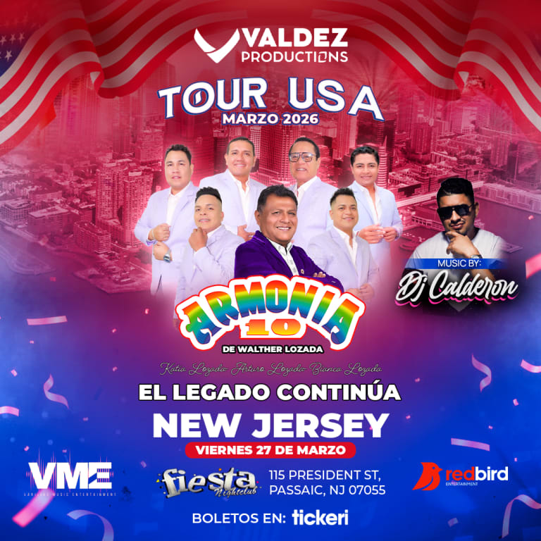 Event - ARMONÍA 10 DE WALTHER LOZADA NEW JERSEY  - Passaic, New Jersey - March 27, 2026 | concert tickets
