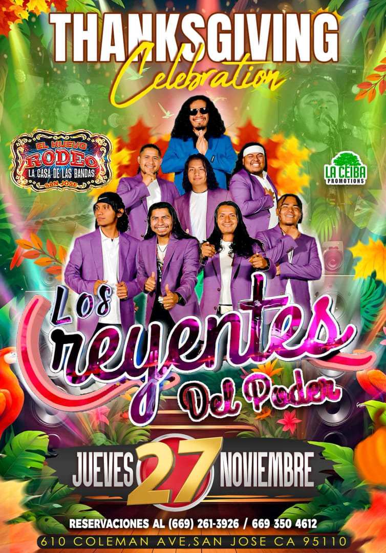Event - Thanksgiving Celebration con Los creyentes del Poder en concierto - San Jose, California - November 27, 2025 | concert tickets