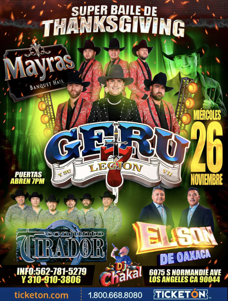 Event - Baile De Thanskgiving  - Los Angeles, California - November 26, 2025 | concert tickets