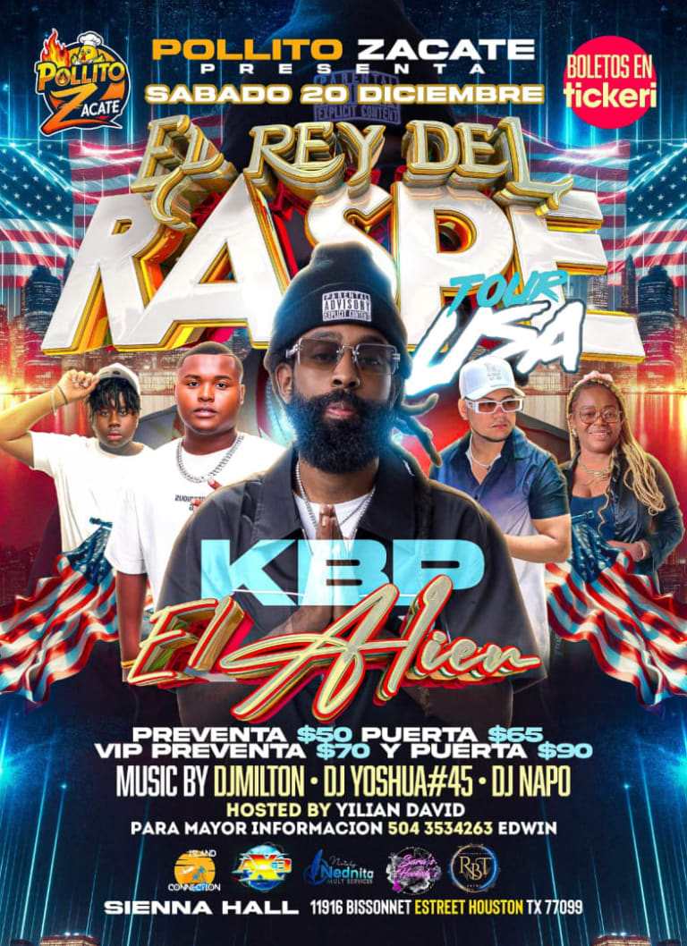 Event - EL REY DEL RASPE - KBP "EL ALIEN" - Houston, Texas - December 20, 2025 | concert tickets