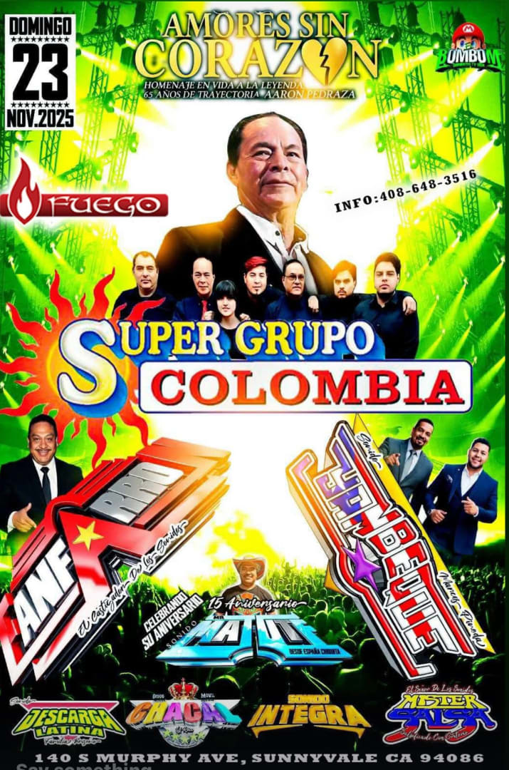 Event - Super Grupo Colombia  - Sunnyvale, California - November 23, 2025 | concert tickets
