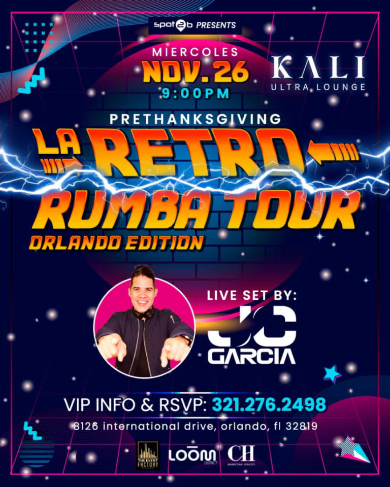 Event - La RetroRumba tour en Orlando (prethanksgiving party) - Orlando, Florida - November 26, 2025 | concert tickets