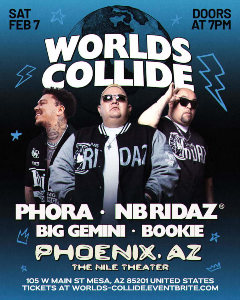Event - Worlds Collide w/ NB Ridaz & Phora - Mesa, AZ - sáb, 7 de febrero de 2026} | concert tickets