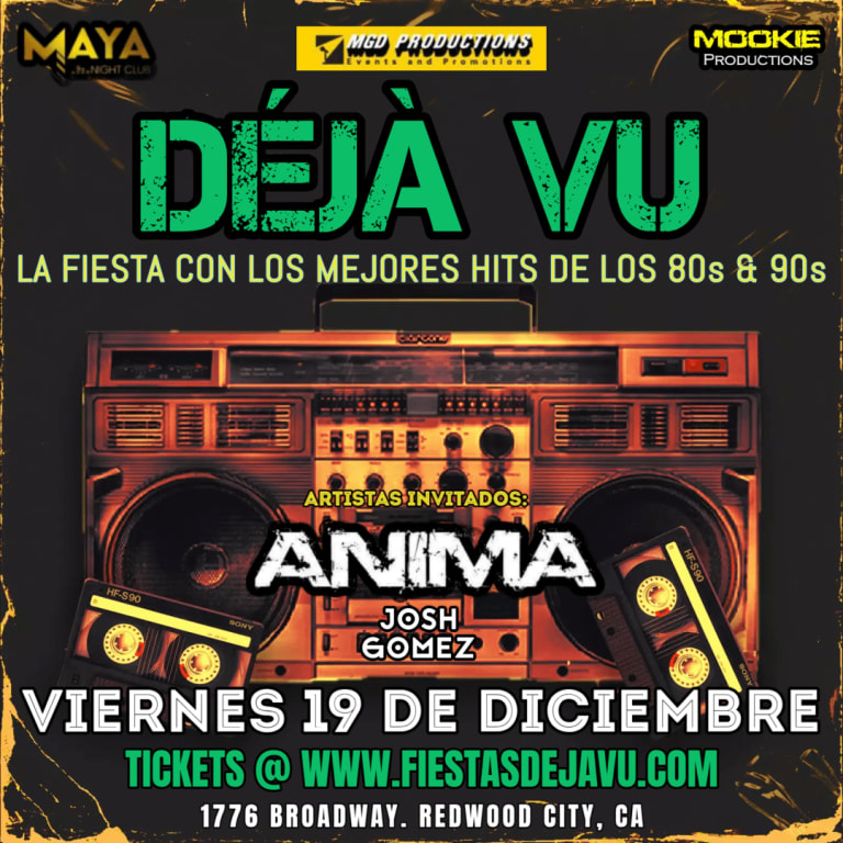 Event - DEJÀ VU - La Mejor Fiesta Retro del Area de la Bahia (80s & 90s) - Redwood City, CA - Fri, December 19, 2025} | concert tickets