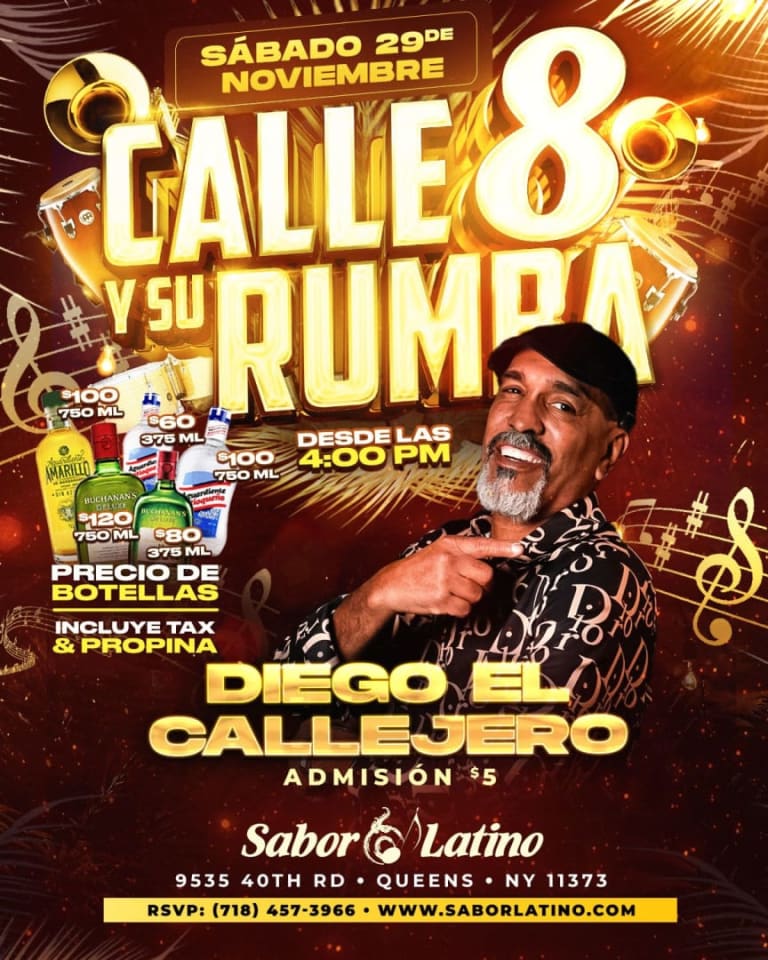 Event - CALLE 8 Y SU RUMBA | Sabor Latino - Queens, New York - November 29, 2025 | concert tickets