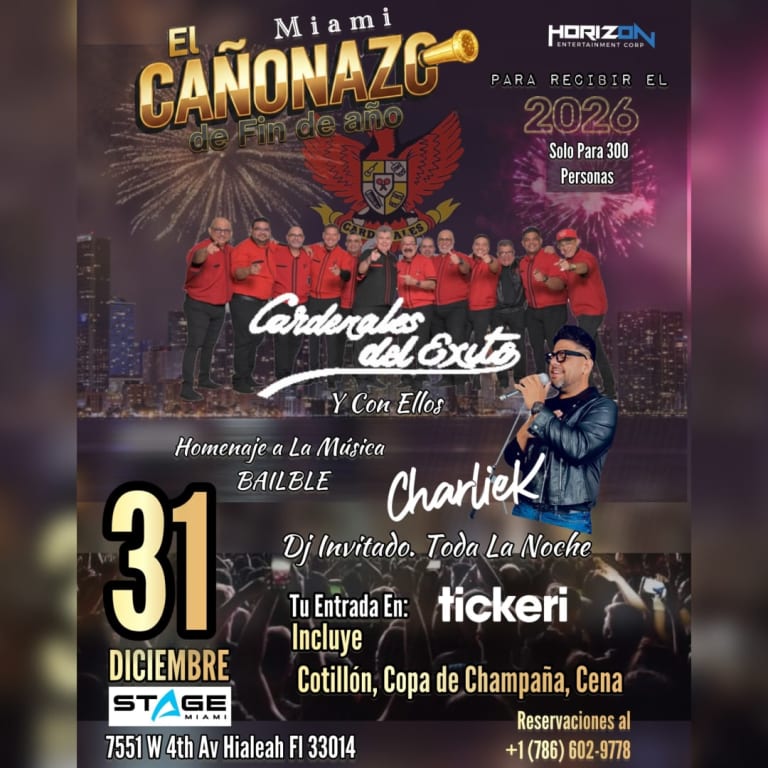 Event - EL CAÑONAZO DE FIN DE AÑO - Hialeah, Florida - December 31, 2025 | concert tickets