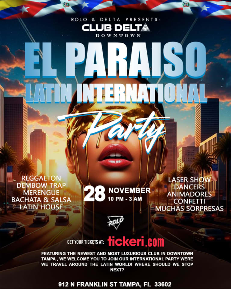 Event - El Paraiso Latin Fridays @ dowtown Delta - Tampa, Florida - November 28, 2025 | concert tickets