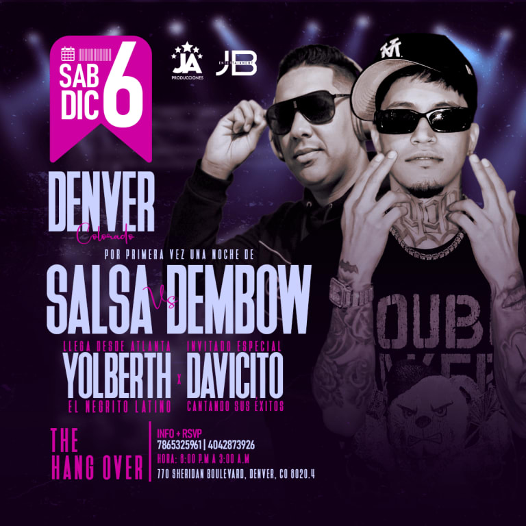 Event - UNA NOCHE DIFERENTE SALSA & DEMBOW DAVICITO Y EL NEGRITO LATINO  - Denver, Colorado - December 6, 2025 | concert tickets